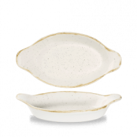 Stonecast Barley White Oval Eared Dish